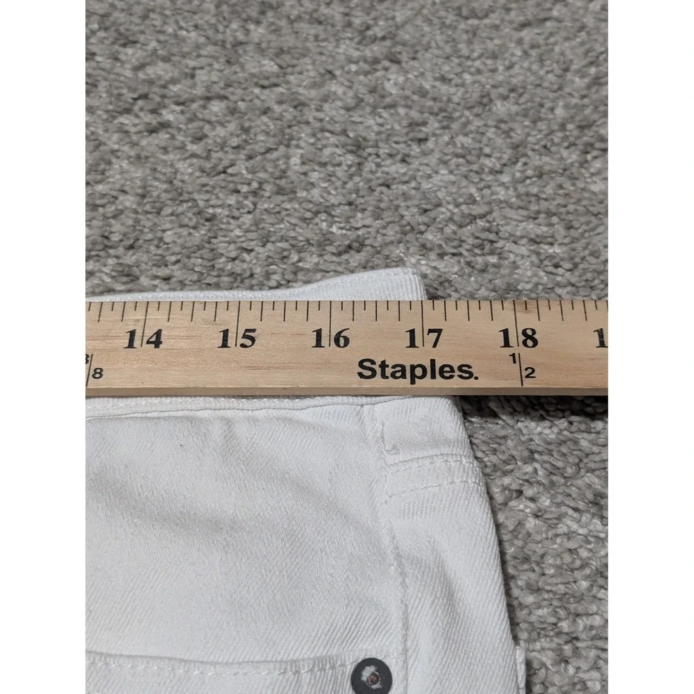 rue21 Jeans Mens 34x32 White Skinny Arc Supreme Flex Distressed Moto Ripped